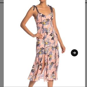 Brand New! CINQ A SEPT Pink Ainsley Silk Dress